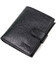 Чоловічий компактний вертикальний гаманець із натуральної шкіри флотар BOND 22005 Чорний картинка, зображення, фото