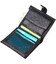 Чоловічий компактний вертикальний гаманець із натуральної шкіри флотар BOND 22005 Чорний картинка, зображення, фото