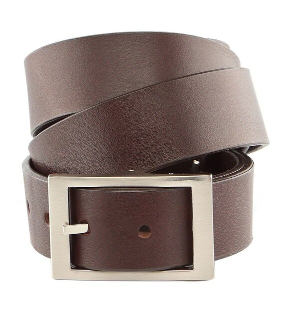 Надежный кожаный итальянский ремень GRANDE PELLE 00242 Коричневый фото, картинка, изображение