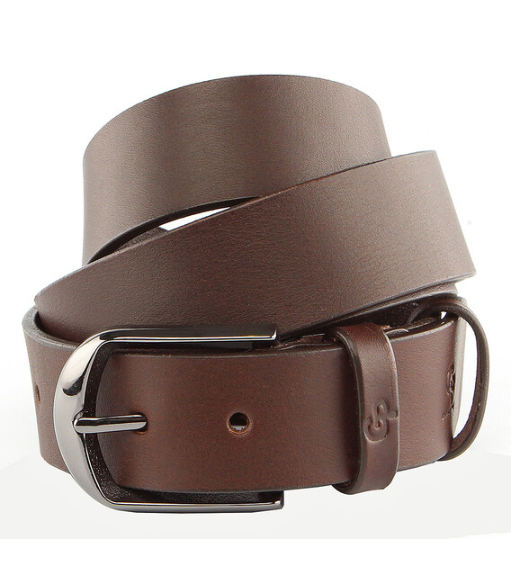 Ремень мужской GRANDE PELLE 00245 под брюки Коричневый фото, картинка, изображение