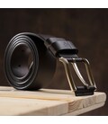Эксклюзивный мужской джинсовый ремень из натуральной кожи GRANDE PELLE 00910 Коричневый фото, картинка, изображение