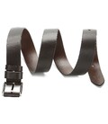 Эксклюзивный мужской джинсовый ремень из натуральной кожи GRANDE PELLE 00910 Коричневый фото, картинка, изображение