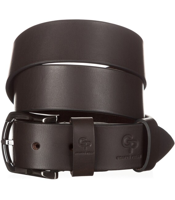 Ремень мужской GRANDE PELLE 11028 под джинсы Коричневый фото, картинка, изображение