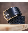 Ремень мужской Grande Pelle 11051 джинсовый Синий фото, картинка, изображение