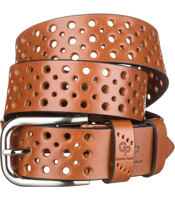 Ремень мужской Grande Pelle 11052 под джинсы Коричневый фото, картинка, изображение