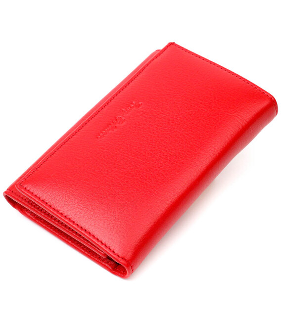Кошелек для женщин в три сложения из натуральной кожи Tony Bellucci 22038 Красный фото, картинка, изображение