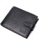 Горизонтальне портмоне для чоловіків з натуральної зернистої шкіри BOND 22059 Чорний картинка, зображення, фото