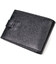 Горизонтальне портмоне для чоловіків з натуральної зернистої шкіри BOND 22059 Чорний картинка, зображення, фото