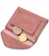 Вертикальне невелике жіноче портмоне в три складання GRANDE PELLE 16784 Пудровий картинка, зображення, фото