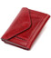 Компактное женское портмоне в три сложения GRANDE PELLE 16788 Бордовый фото, картинка, изображение