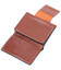 Небольшой кошелек из натуральной кожи в три сложения GRANDE PELLE 11662 Коричневый фото, картинка, изображение