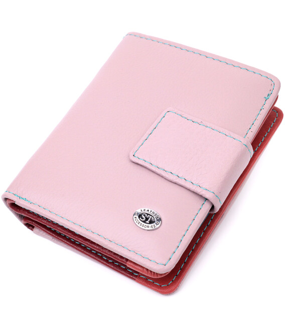 Кошелек из натуральной кожи для женщин вертикального формата ST Leather 19439 Бежевый фото, картинка, изображение