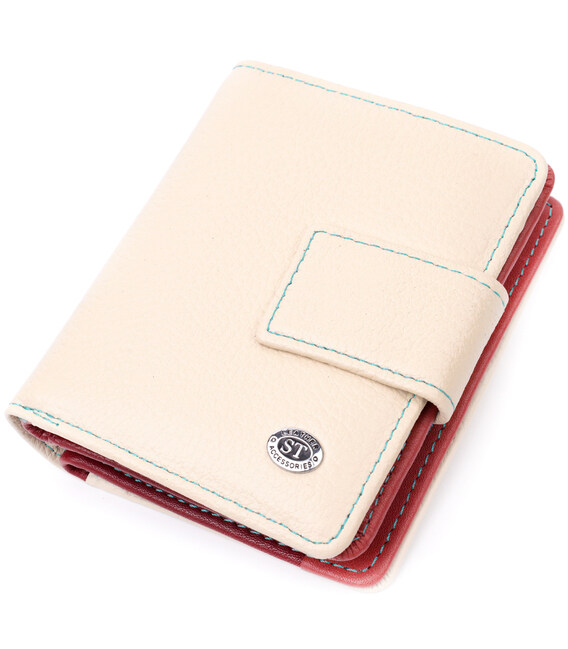 Жіночий гаманець із натуральної шкіри вертикального формату ST Leather 19440 Білий картинка, зображення, фото