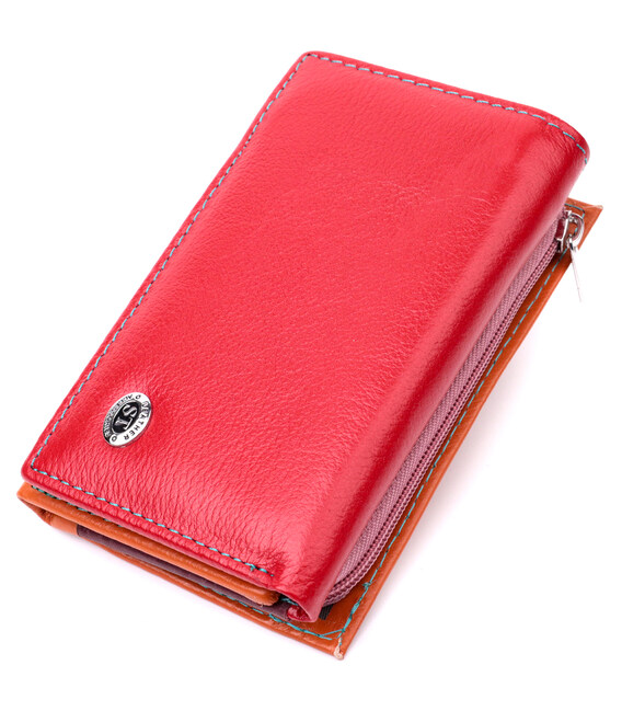 Стильный женский кошелек из качественной натуральной кожи ST Leather 19460 Разноцветный фото, картинка, изображение