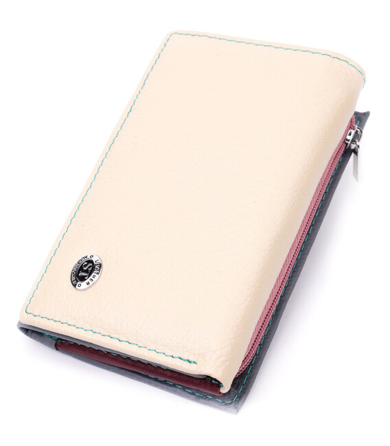 Надежный женский кошелек из качественной натуральной кожи ST Leather 19461 Разноцветный фото, картинка, изображение