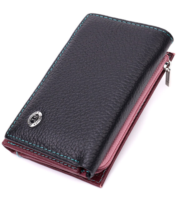 Вместительный женский кошелек из качественной натуральной кожи ST Leather 19463 Разноцветный фото, картинка, изображение