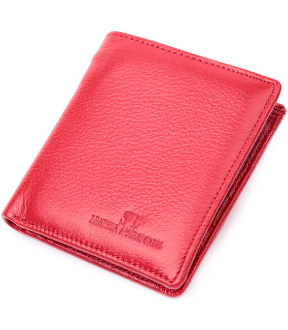 Яркий женский кошелек из натуральной кожи ST Leather 19465 Красный фото, картинка, изображение