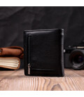 Женский кошелек в классическом черном цвете из натуральной кожи ST Leather 19466 Черный фото, картинка, изображение