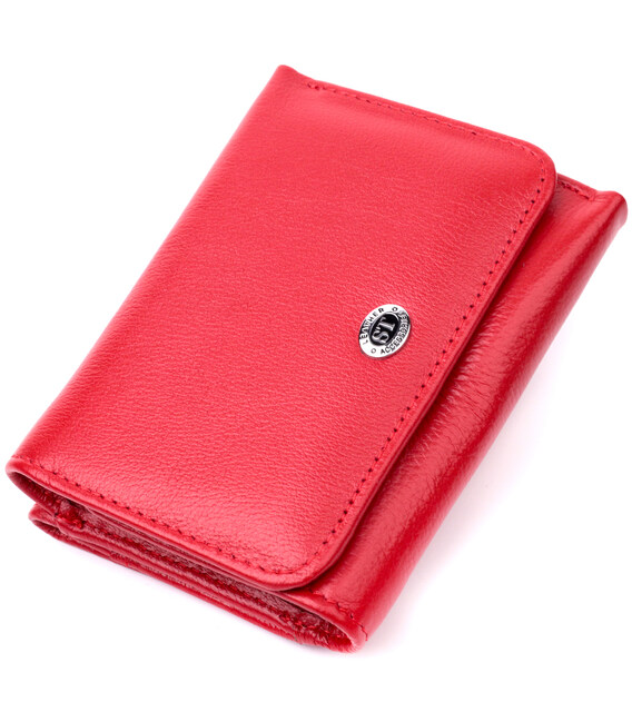 Горизонтальный кошелек для женщин из натуральной кожи ST Leather 19478 Красный фото, картинка, изображение