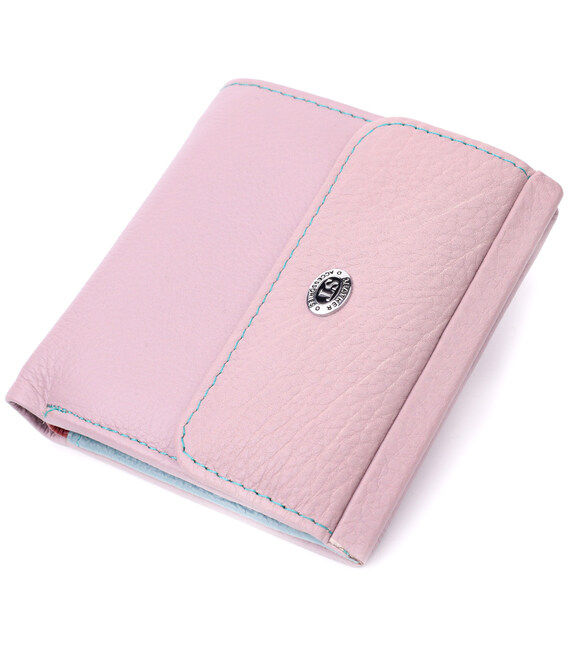 Кошелек для женщин среднего размера из натуральной кожи ST Leather 19495 Бежевый фото, картинка, изображение