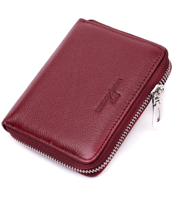 Практичный кошелек для женщин из натуральной кожи ST Leather 22450 Бордовый фото, картинка, изображение