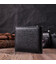 Кошелек среднего размера с оригинальной монетницей из натуральной кожи ST Leather 22458 Черный фото, картинка, изображение
