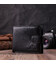 Кошелек для мужчин удобного размера из натуральной кожи ST Leather 22461 Черный фото, картинка, изображение