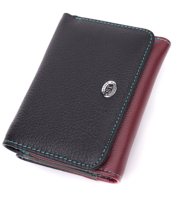 Удобный кошелек для девушек из натуральной кожи ST Leather 22497 Разноцветный фото, картинка, изображение