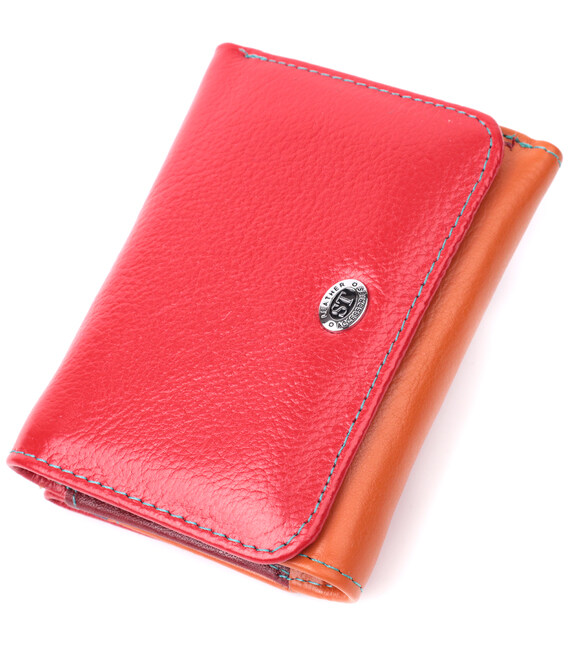 Яркий кошелек для девушек из натуральной кожи ST Leather 22498 Разноцветный фото, картинка, изображение