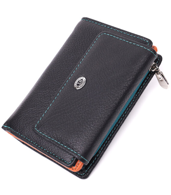 Стильный кошелек для женщин из натуральной кожи ST Leather 22501 Черный фото, картинка, изображение