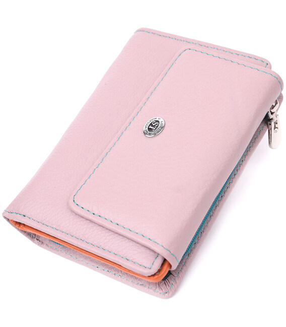 Модный кошелек для женщин из натуральной кожи ST Leather 22502 Бежевый фото, картинка, изображение