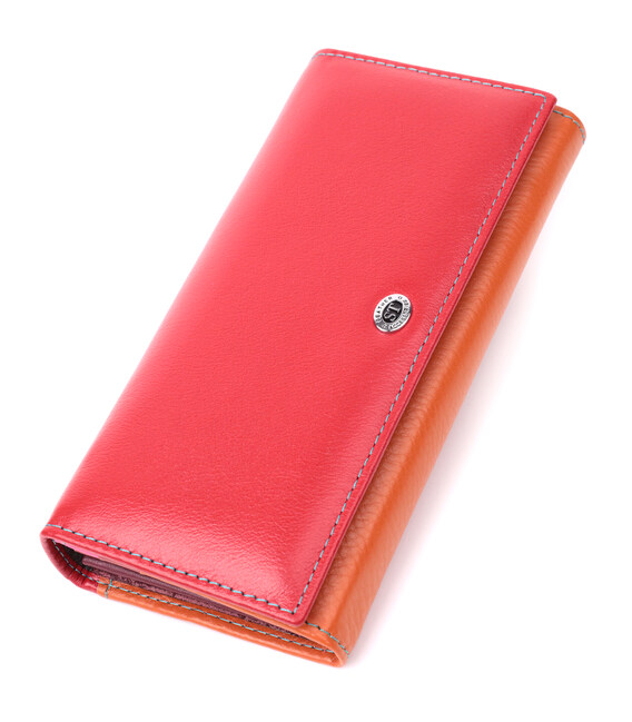 Большой кошелек для прекрасных женщин из натуральной кожи ST Leather 22518 Разноцветный фото, картинка, изображение