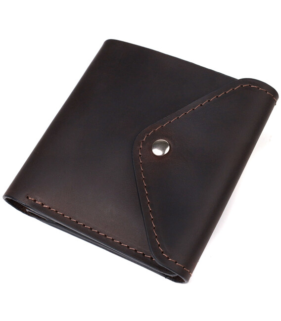 Кошелек для мужчин из матовой натуральной кожи GRANDE PELLE 16810 Коричневый фото, картинка, изображение