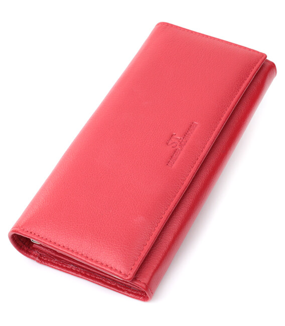 Классический женский кошелек из натуральной кожи ST Leather 22675 Красный фото, картинка, изображение