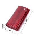 Шкіряний лакований гаманець з блоком для кредитних карток ST Leather 22682 Червоний картинка, зображення, фото