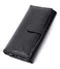 Лакированный кожаный кошелек с блоком для кредитных карт ST Leather 22683 Черный фото, картинка, изображение