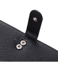 Лакированный кожаный кошелек с блоком для кредитных карт ST Leather 22683 Черный фото, картинка, изображение