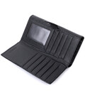 Лакированный кожаный кошелек с блоком для кредитных карт ST Leather 22683 Черный фото, картинка, изображение