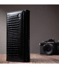 Лакированный кожаный кошелек с блоком для кредитных карт ST Leather 22683 Черный фото, картинка, изображение