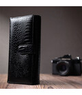 Лакированный кожаный кошелек с блоком для кредитных карт ST Leather 22683 Черный фото, картинка, изображение