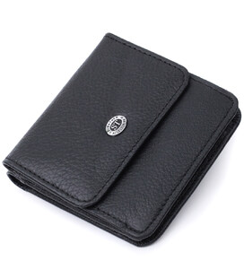 Жіночий шкіряний гаманець для карток купюр та монет ST Leather 22690 Чорний картинка, зображення, фото