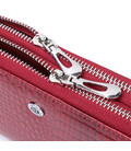 Фактурний клатч на два відділення з лакованої натуральної шкіри ST Leather 22692 Червоний картинка, зображення, фото