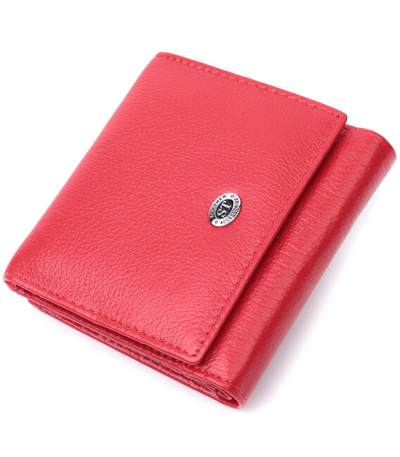 Удобный кошелек для женщин из натуральной кожи ST Leather 22710 Красный фото, картинка, изображение