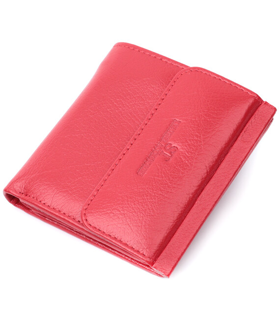 Гаманець середнього розміру для жінок із монетницею зовні із натуральної шкіри ST Leather 22720 Червоний картинка, зображення, ф