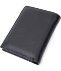 Чоловіче шкіряне портмоне для карток купюр та монет ST Leather 22733 Чорне картинка, зображення, фото