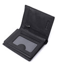 Чоловіче шкіряне портмоне для карток купюр та монет ST Leather 22733 Чорне картинка, зображення, фото