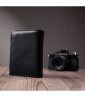 Чоловіче шкіряне портмоне для карток купюр та монет ST Leather 22733 Чорне картинка, зображення, фото