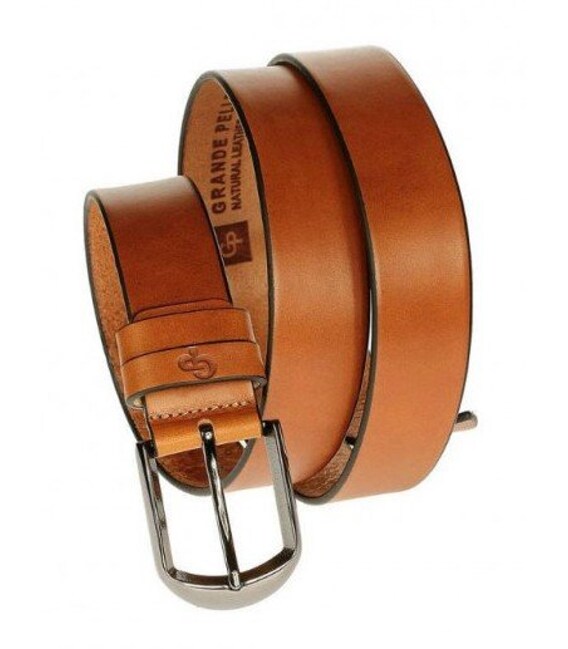 Мужской ремень Grande Pelle 20094 Коричневый фото, картинка, изображение