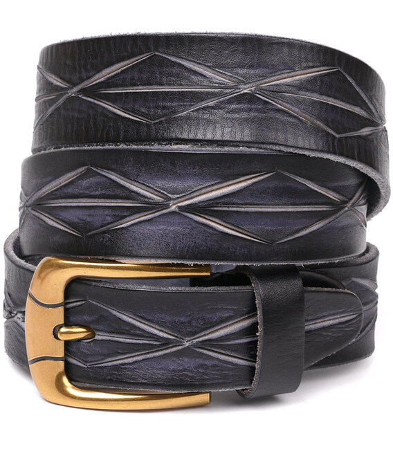 Ремень кожаный Vintage 20126 Черный фото, картинка, изображение