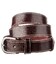Ремень унисекс со строчкой по краям Vintage 20125 Темно-коричневый фото, картинка, изображение
